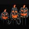 35" Black LED Jack-O-Lantern Halloween Garden Stakes